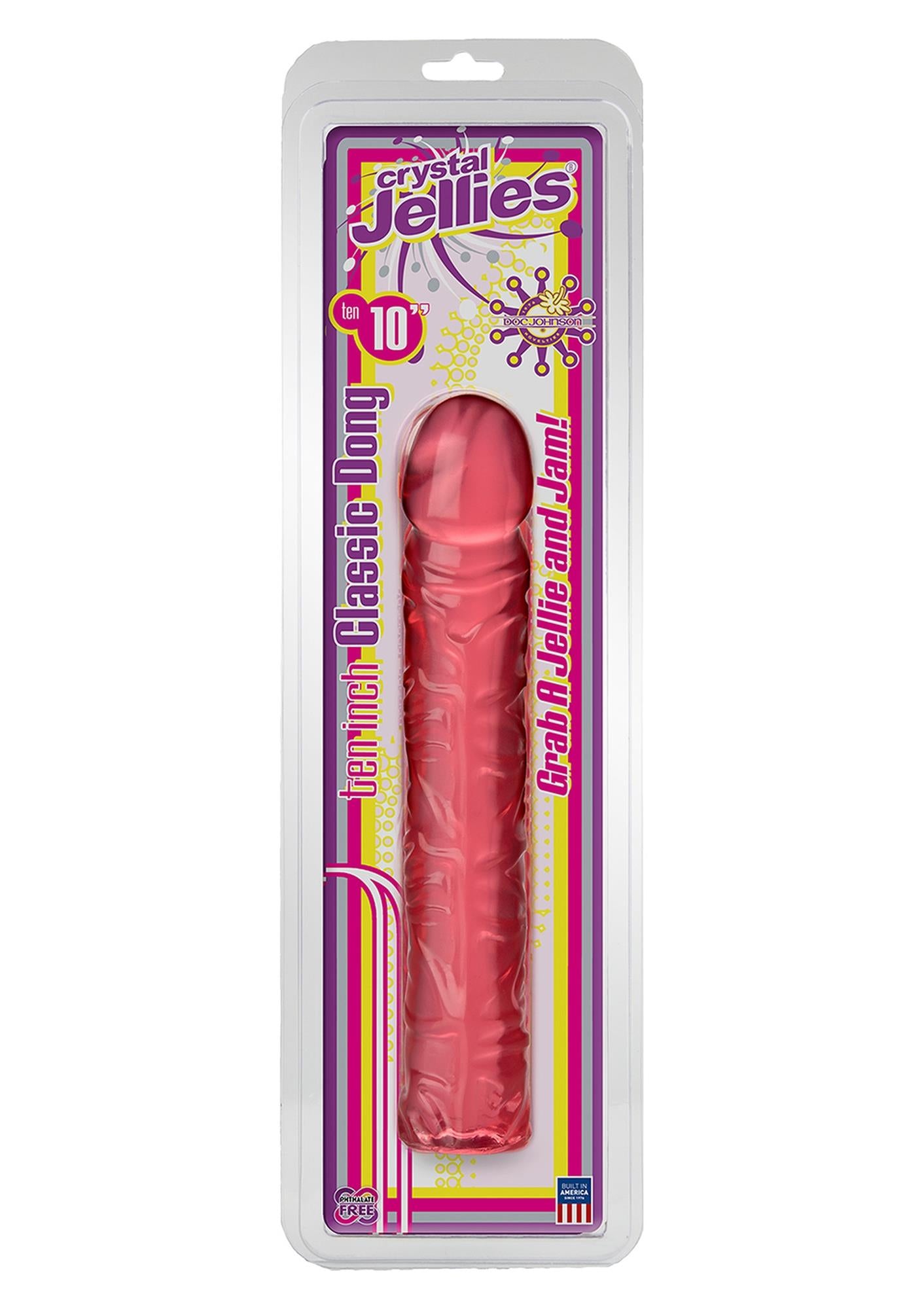 Dildo-classic jelly dong 10 inch pink