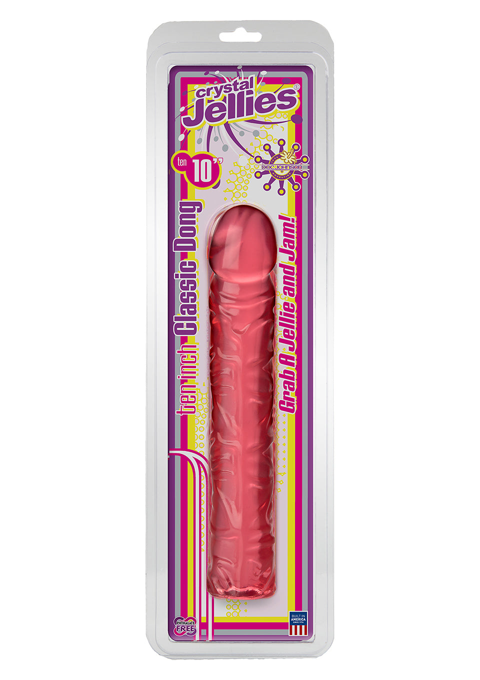Dildo-classic jelly dong 10 inch pink