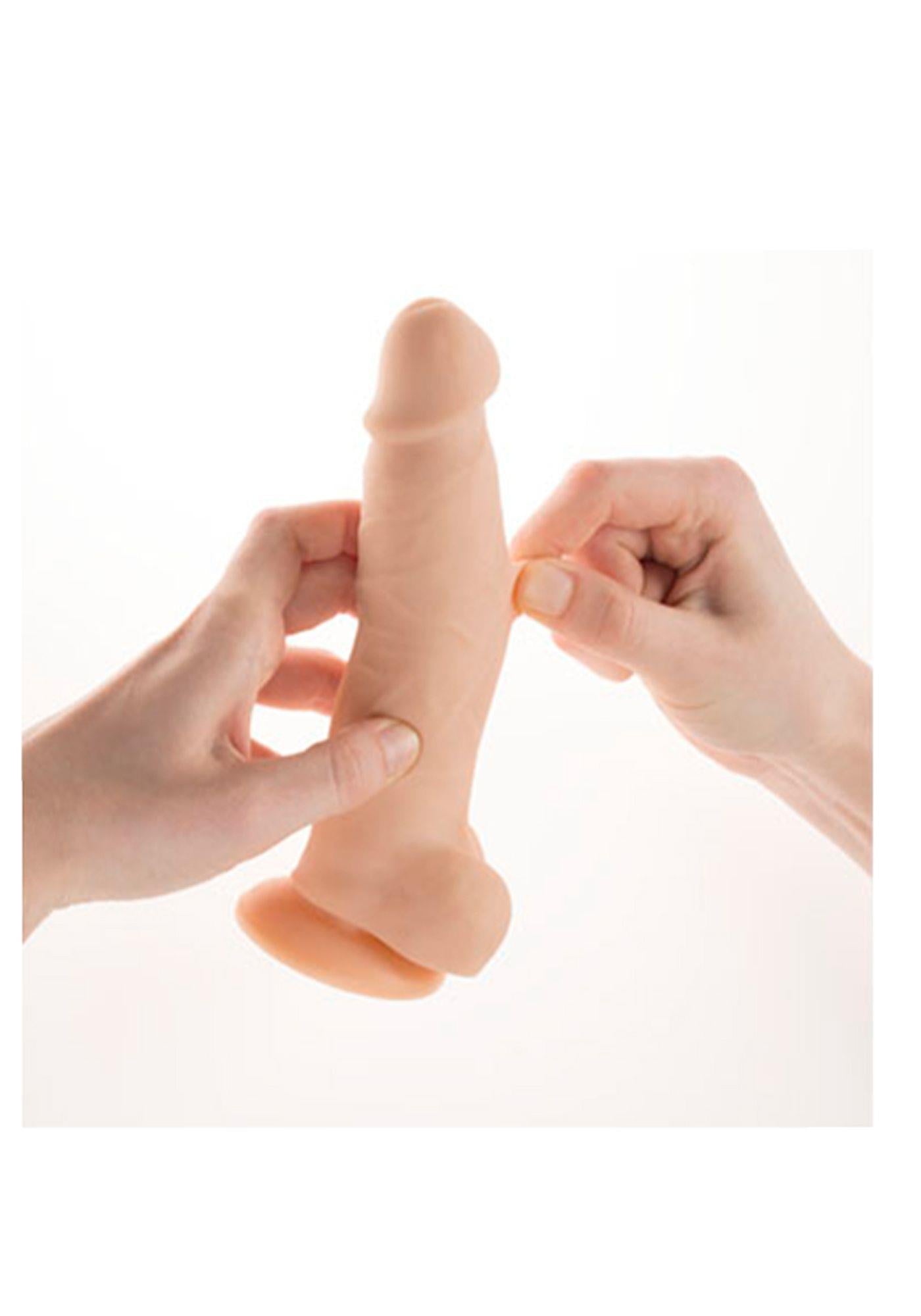 Członek penis dildo żyły jądra przyssawka sex 18cm