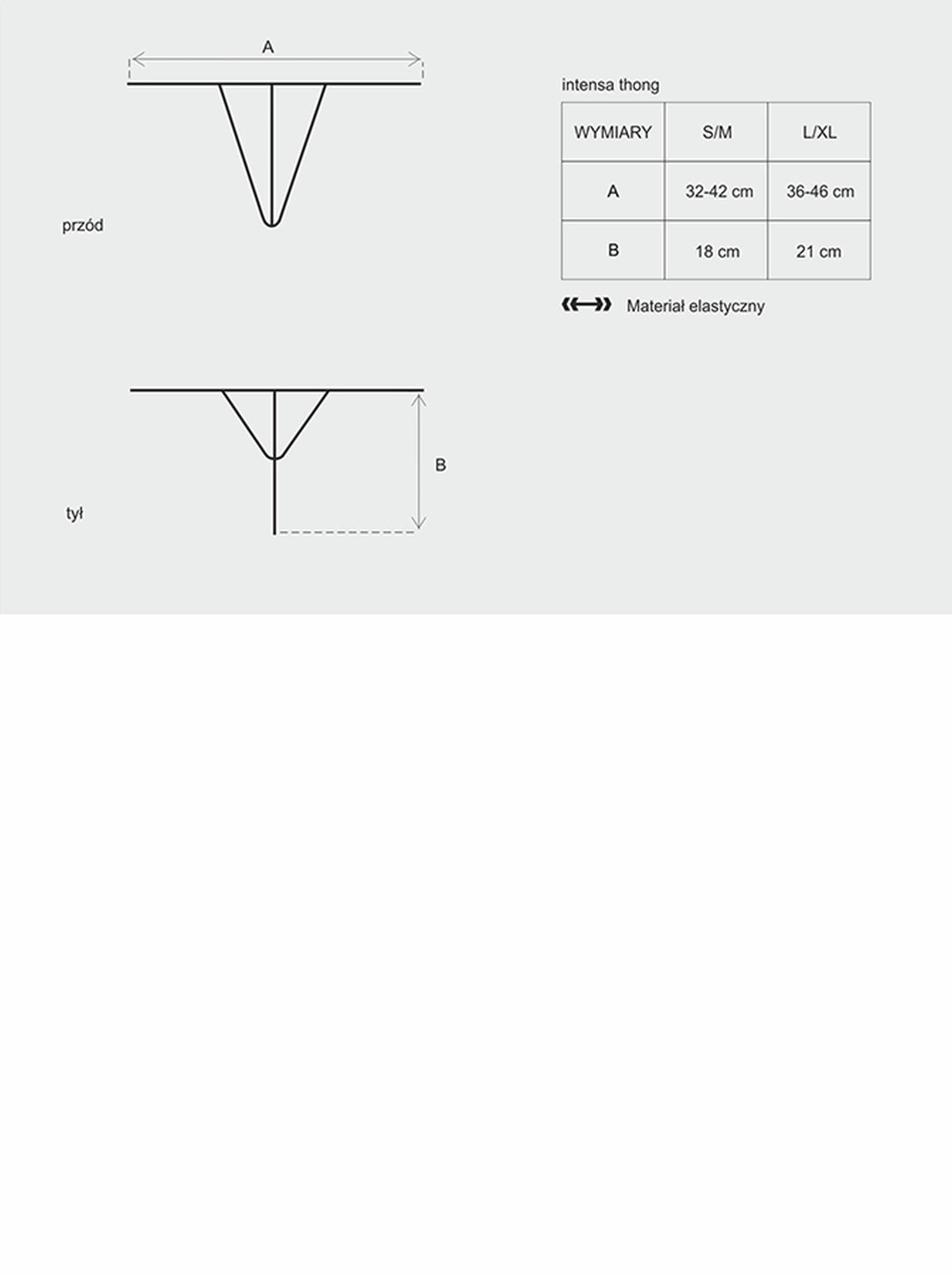 Eleganckie seksowne stringi erotyczne intensa s/m