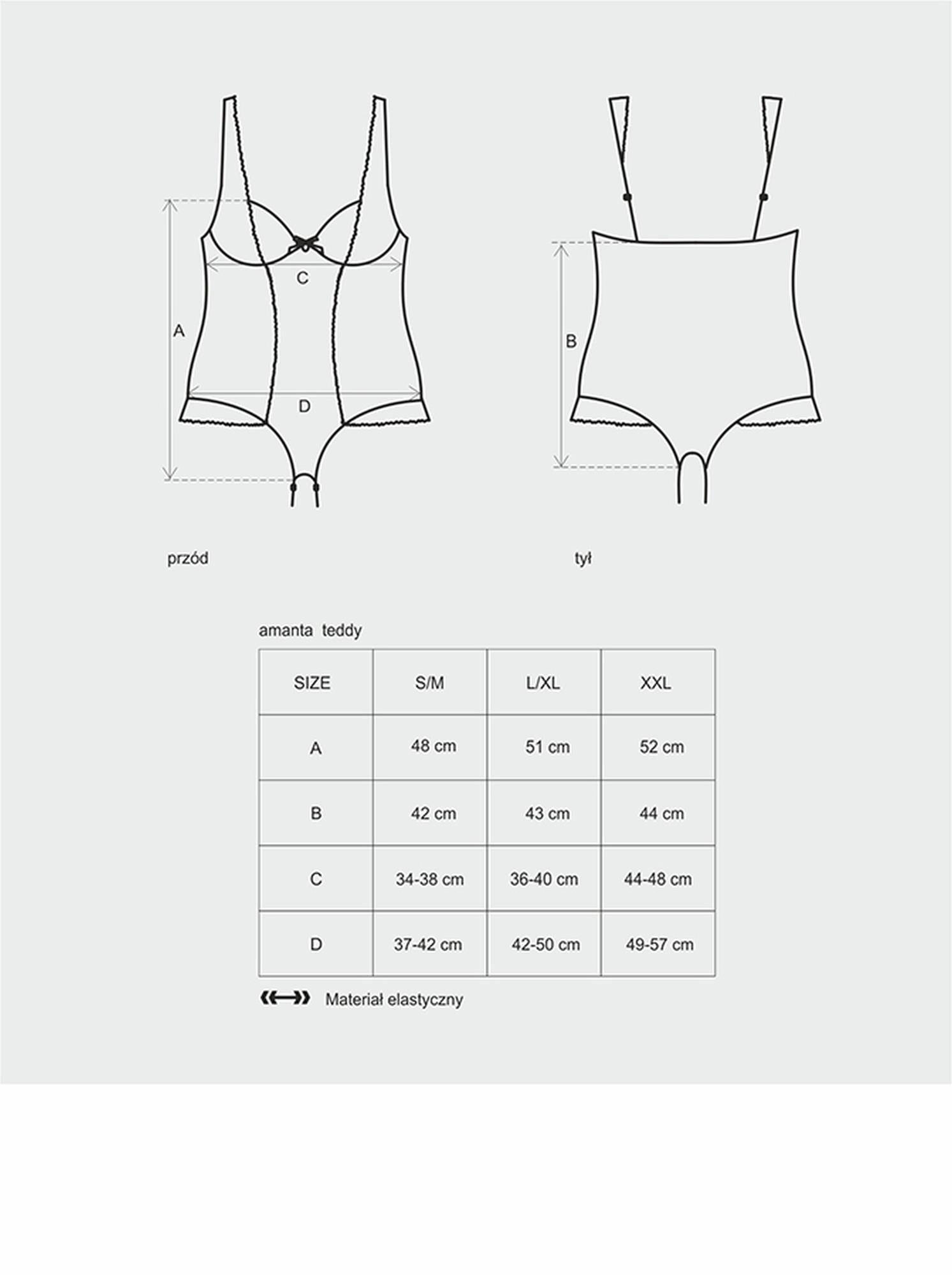 Body prześwitująca siateczka erotyka obsessive xxl