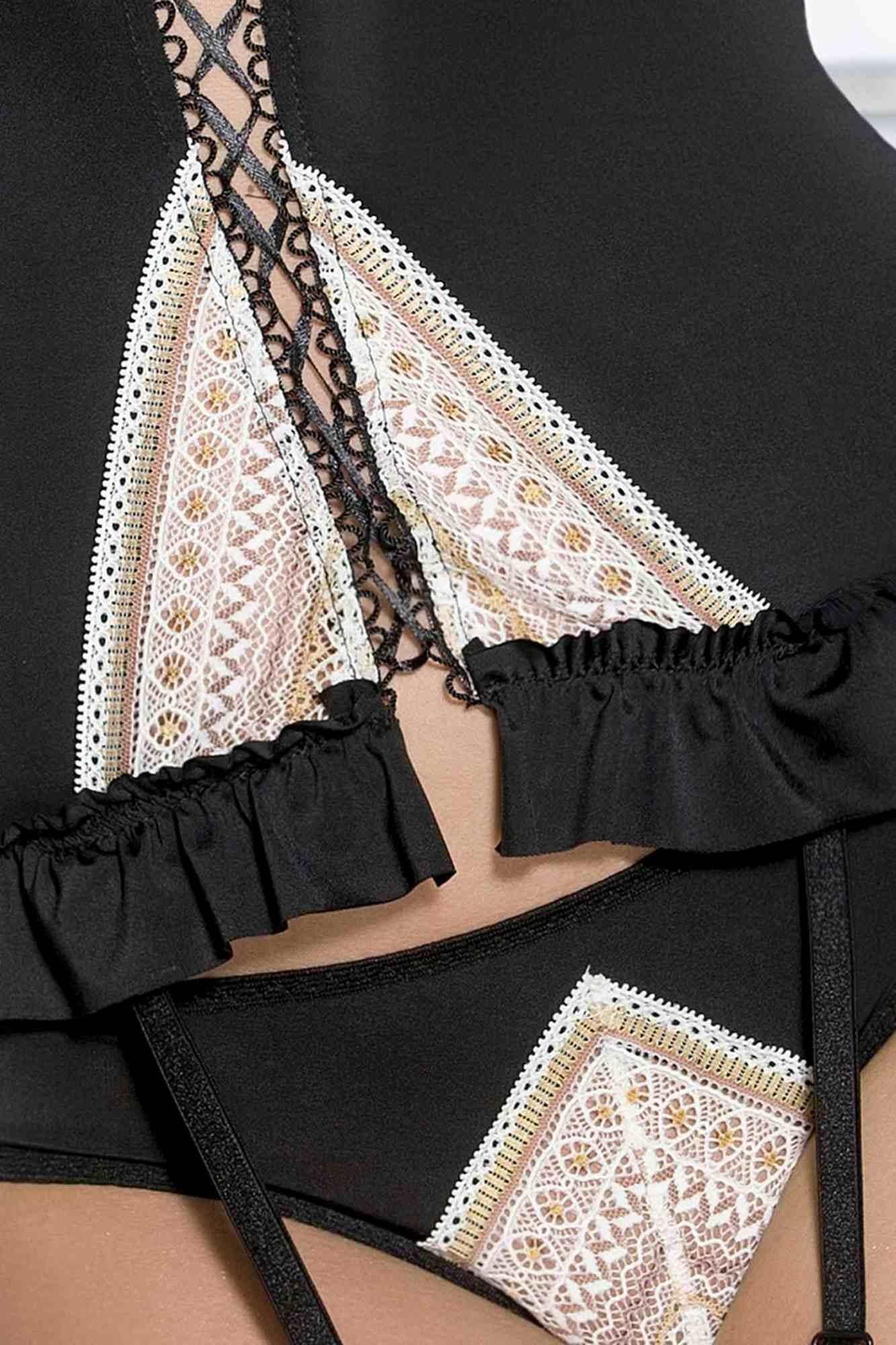 Bielizna-CONNIE CORSET black S/M - Casmir