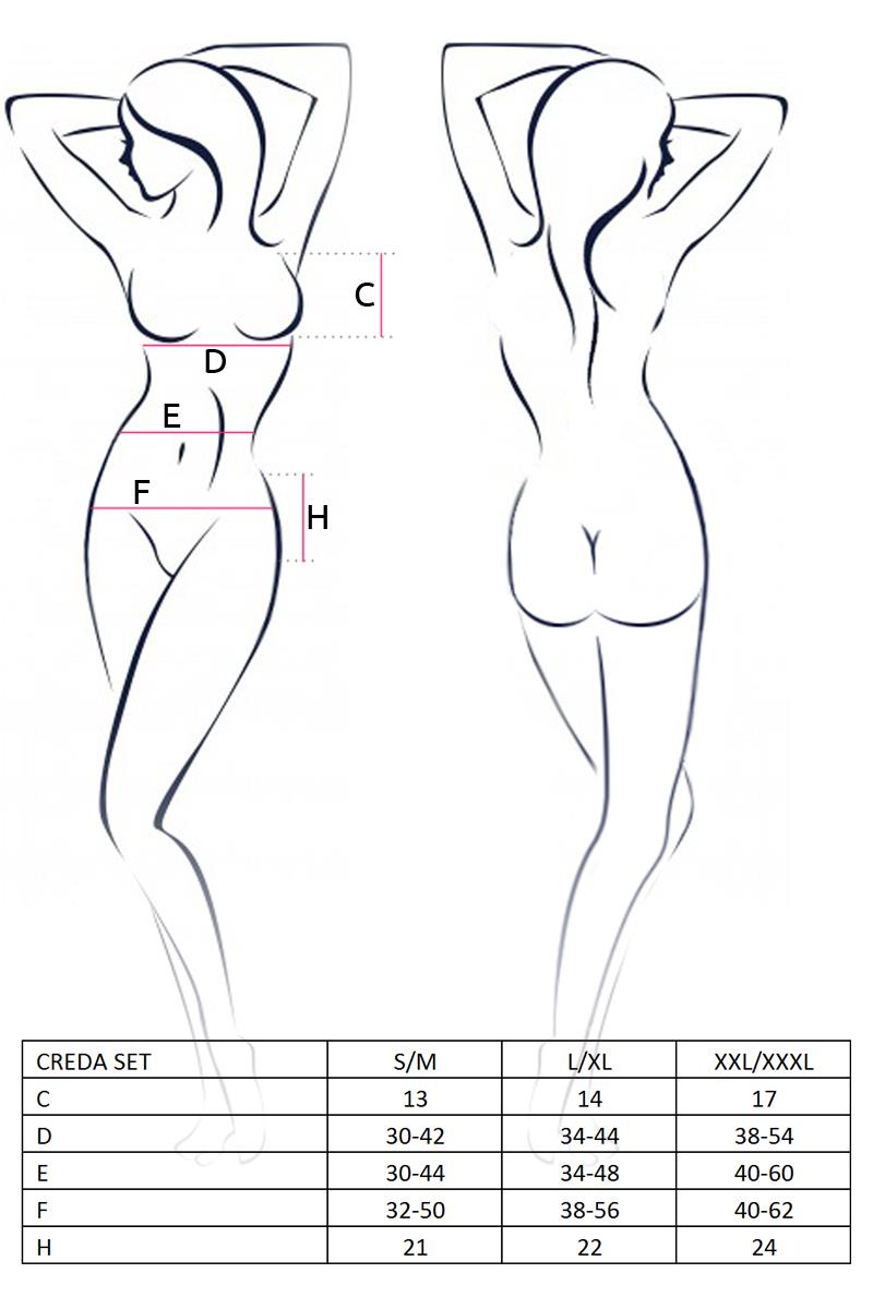 Bielizna-CREDA SET cream S/M - Casmir