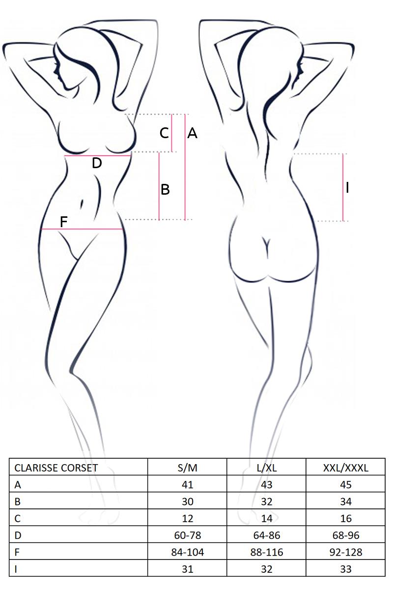 Bielizna-CLARISSE CORSET black S/M - Casmir