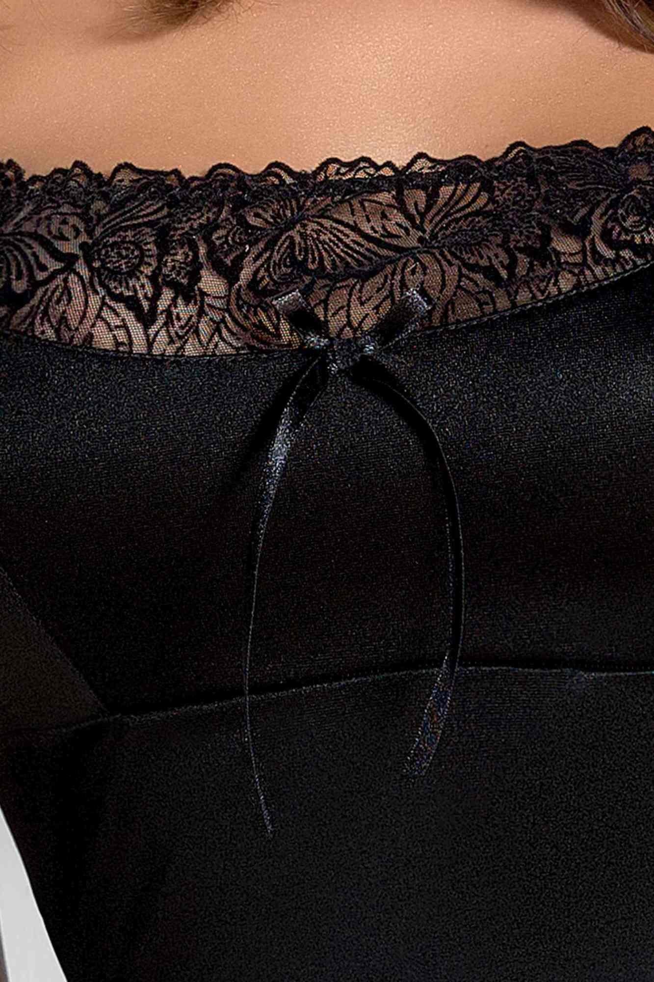 Bielizna-LAUREN CHEMISE black L/XL - Casmir